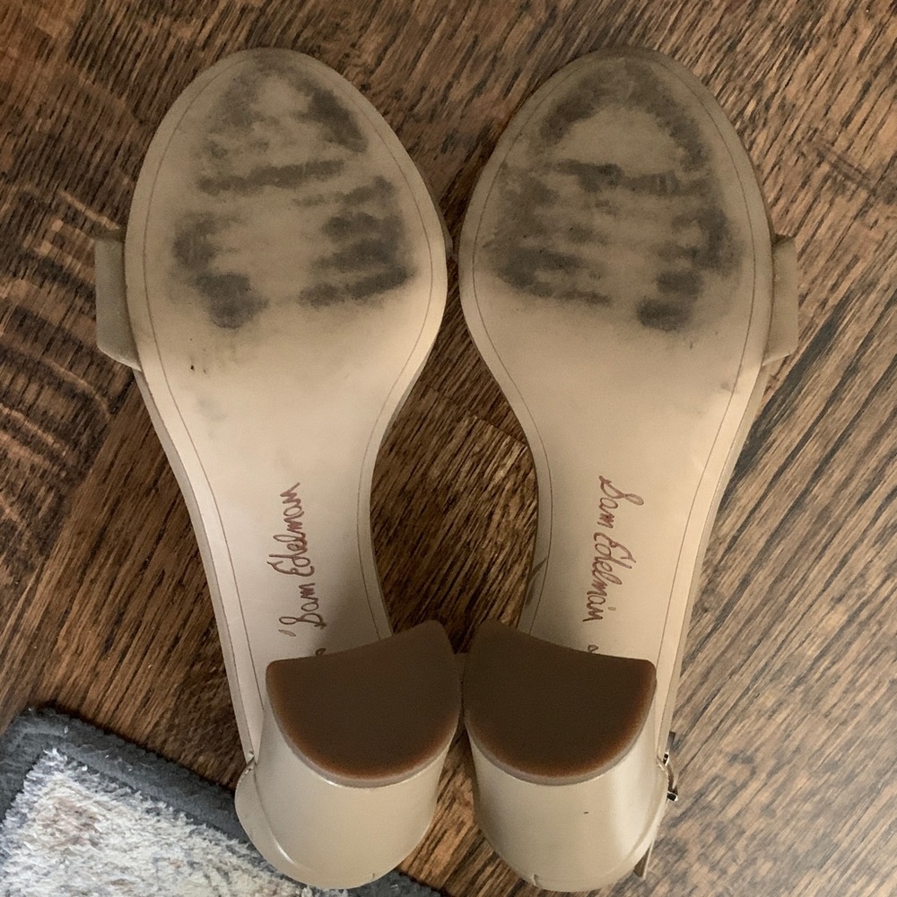 Sam Edelman Elegant Cream High Heel Ankle Strap Sandals - Picture 7 of 8